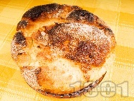 Рецепта Домашен жълт плетен (усукан) козунак с течна готварска сметана